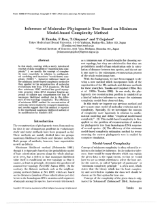 Inference of  Molecular  Phylogenetic Model-based