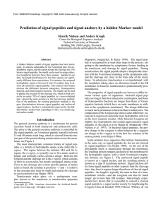 Prediction of signal peptides and signal anchors by a hidden... Henrik Nielsen and Anders Krogh