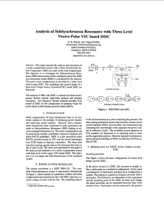 Analysis of SubSynchronous Resonance with Three Level Twelve-Pulse based