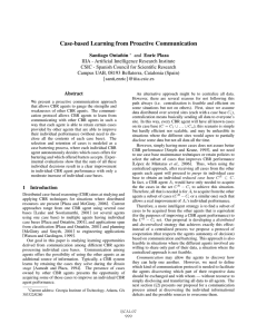 Case-based Learning from Proactive Communication