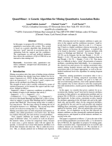 QuantMiner: A Genetic Algorithm for Mining Quantitative Association Rules