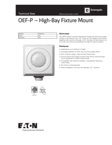 OEF-P – High-Bay Fixture Mount Technical Data Overview