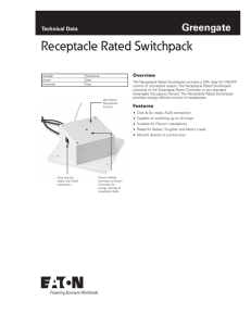 Receptacle Rated Switchpack Greengate Technical Data Overview