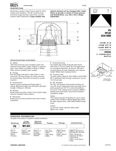 Specification grade A lamp fixture rated for direct