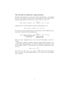 The  Formula  for  Quadratic  Approximation
