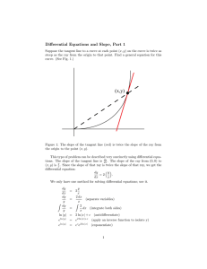 Diﬀerential  Equations  and  Slope,  Part ...