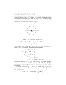 Equation  of  an  Oﬀ-Center  Circle