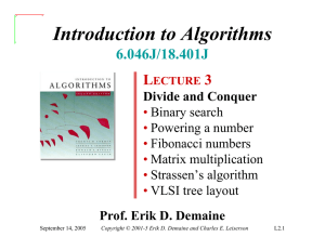 Introduction to Algorithms 6.046J/18.401J L 3