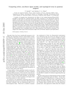 Competing orders, non-linear sigma models, and topological terms in quantum magnets