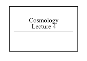 Cosmology Lecture 4