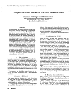 Compression-Based Evaluation of  Partial Determinations