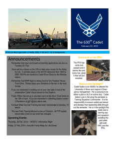 Announcements The 630 Cadet th