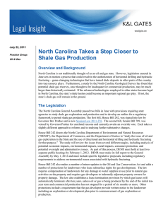 North Carolina Takes a Step Closer to Shale Gas Production