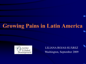 Growing Pains in Latin America LILIANA ROJAS-SUÁREZ Washington, September 2009