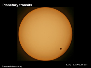 Planetary transits PX437 EXOPLANETS Sherwood observatory