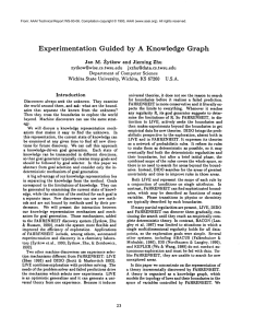Experimentation Guided  by  A  Knowledge Graph