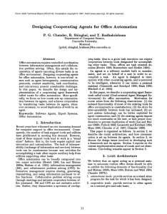Designing Cooperating Agents for