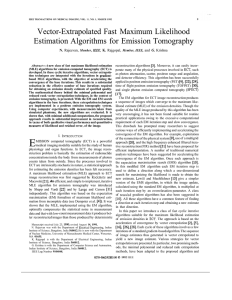 Vector-Extrapolated Fast  Maximum Likelihood Estimation Algorithms for Emission Tomography K. G.