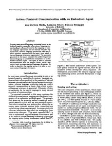 Action-Centered Communication with an  Embedded  Agent
