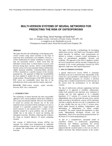 MULTI-VERSION SYSTEMS OF NEURAL NETWORKS FOR PREDICTING THE RISK OF OSTEOPOROSIS