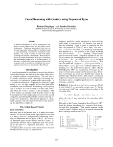 Causal Reasoning with Contexts using Dependent Types
