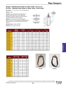 B3170CT - Adjustable Swivel Hanger for Copper Tubing