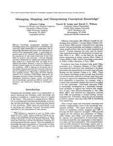 Managing,  Mapping,  and  Manipulating Conceptual Knowledge*