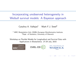Incorporating unobserved heterogeneity in Weibull survival models: A Bayesian approach
