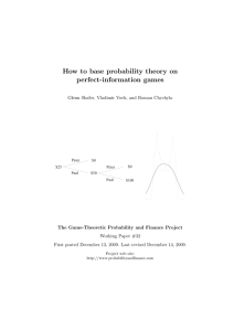 How to base probability theory on perfect-information games