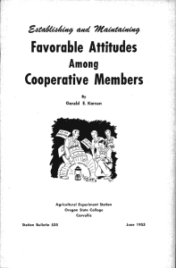 Favorable Attitudes Cooperative Members S4e4&amp;et9 amd Among