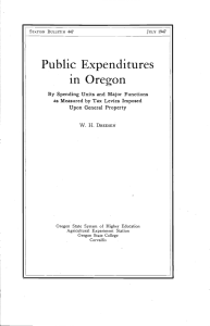 Public Expenditures in Oregon By Spending Units and Major Functions Upon General Property
