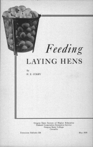 Feeding LAYING HENS a. H. E. COSBY