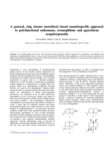 A general, ring closure metathesis based enantiospecific approach