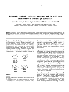 Thiabowls: synthesis, molecular structure and the solid state architecture of tetrathia-[4]-peristylane