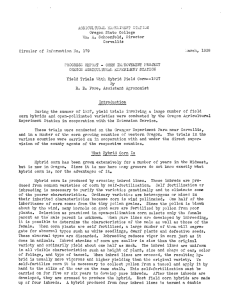 Circular of Information No. 179 Yield Trials With Hybrid Field Corn--1937