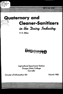 Quaternary and Cleaner-Sanitizers 9#u2i --