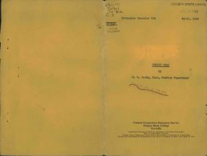 Extension Circular 314 April, 1938 H. E. Cosby, Head, Poultry Department