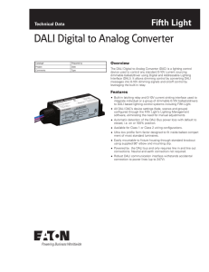 DALI Digital to Analog Converter Technical Data Overview