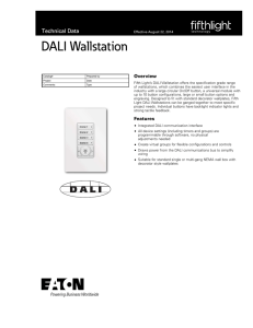 DALI Wallstation Technical Data Overview