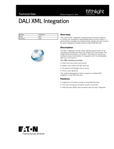 DALI XML Integration Technical Data Overview
