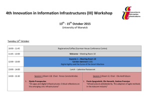 4th Innovation in Information Infrastructures (III) Workshop 13 - 15 October 2015