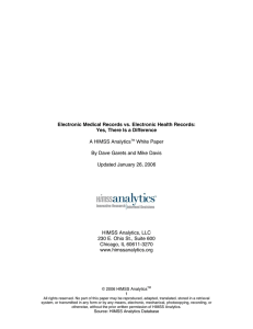 Electronic Medical Records vs. Electronic Health Records: A HIMSS Analytics White Paper
