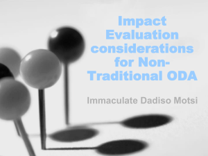 Impact Evaluation considerations for Non-