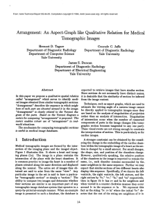 Arrangement&#34; An Aspect-Graph like  Qualitative  Relation for  Medical Tomographic Images