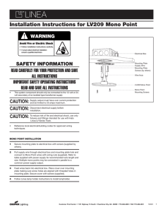 HALO Installation Instructions for LV209 Mono Point WARNING ®