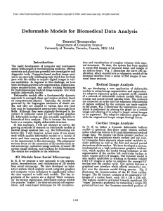 Deformable  Models  for  Biomedical Data  Analysis