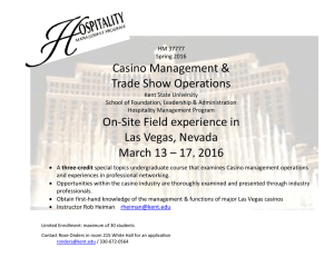 Casino Management &amp; Trade Show Operations