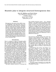 Heuristic joins  to  integrate structured heterogeneous