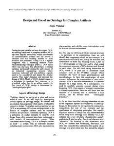 Design  and Use of  an  Ontology ...
