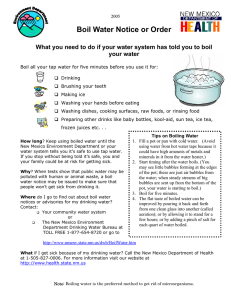 Boil Water Notice or Order your water